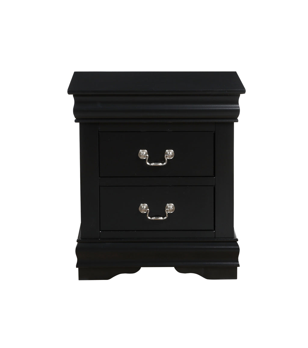 Vintage Wood Nightstand with Drawers F588