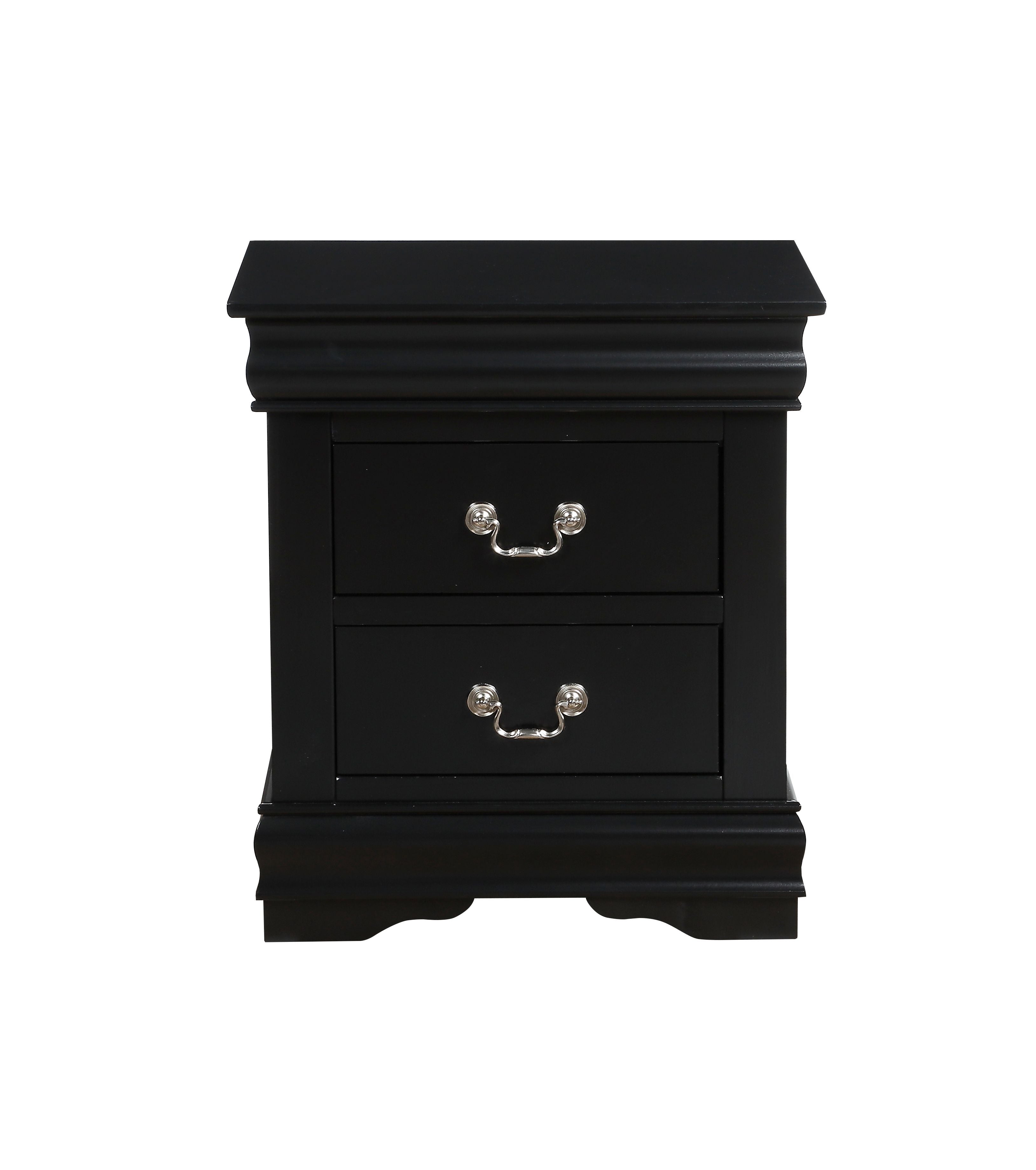 Vintage Wood Nightstand with Drawers F588