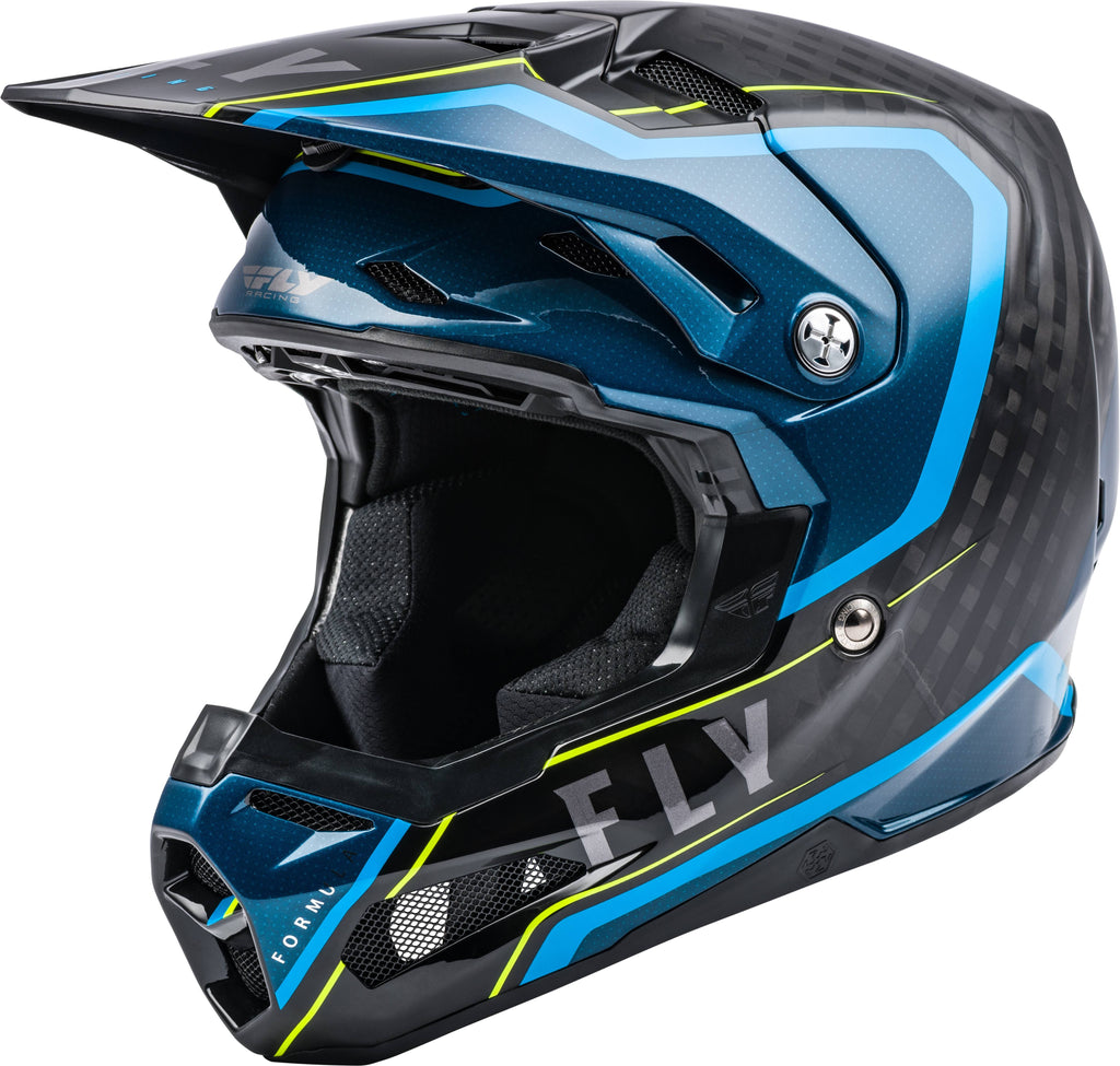 Black/Blue/Hi-Vis Carbon Helmet V370671