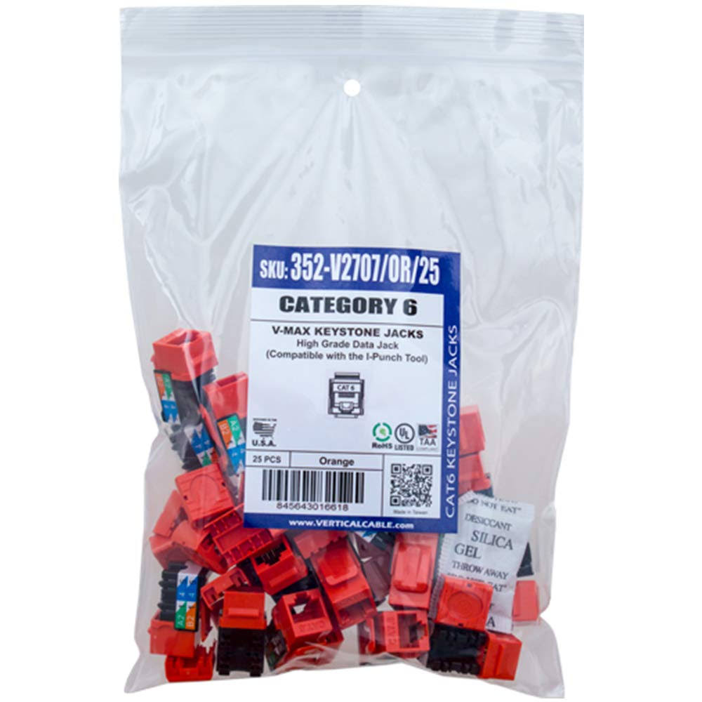 Cat6 Keystone Jack 25 Pack V36833