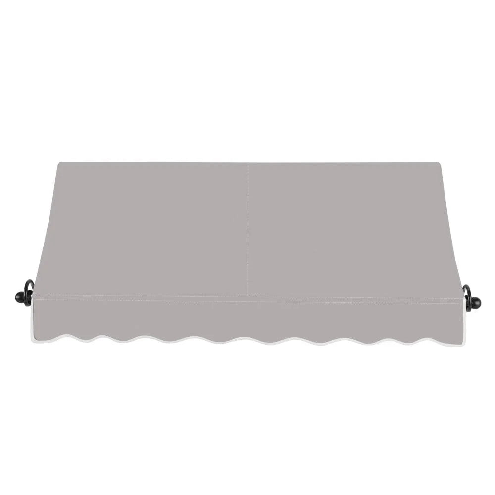 8.375 ft Fixed Awning Acrylic Fabric, Gray O4702