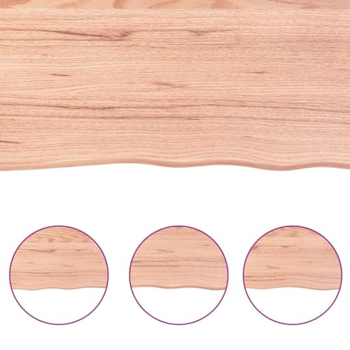 Light Brown Solid Wood Wall Shelf K59572