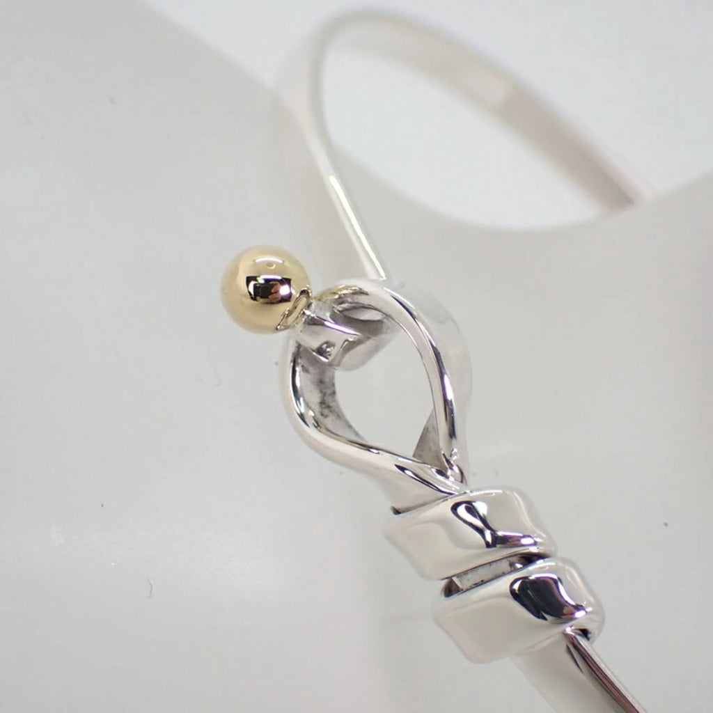 Tiffany 925 750 combination hook & eye bangle Z717