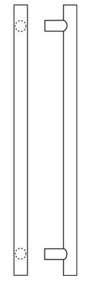 Satin Brass Post Mount Straight Pull Flat Ends Z515688