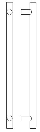 Satin Brass Post Mount Straight Pull Flat Ends Z515688