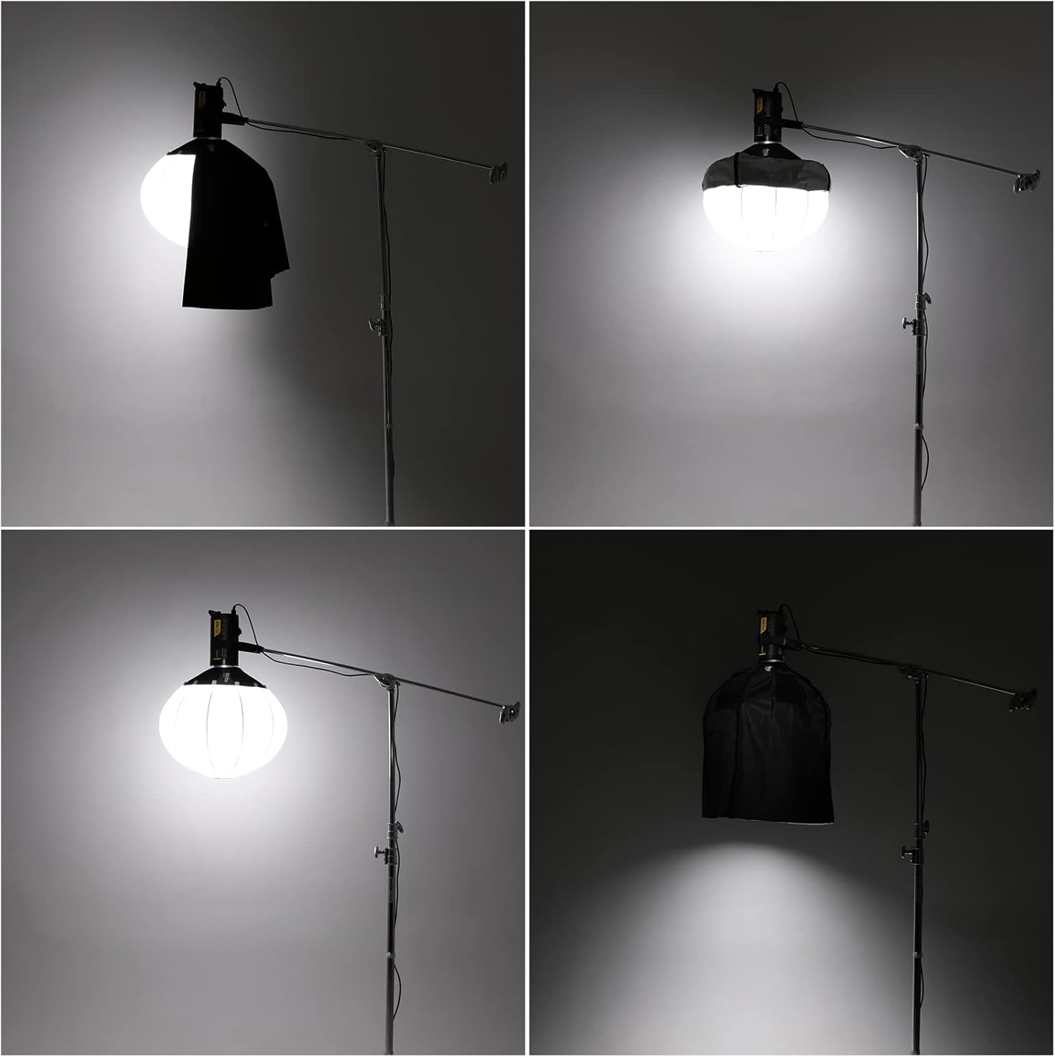 2 Packs Lantern Softbox with Light Stand Kit, 85cm Soft Light Diffuser, 2.8m Tripod Stand for Bowens Mount Lights X5996