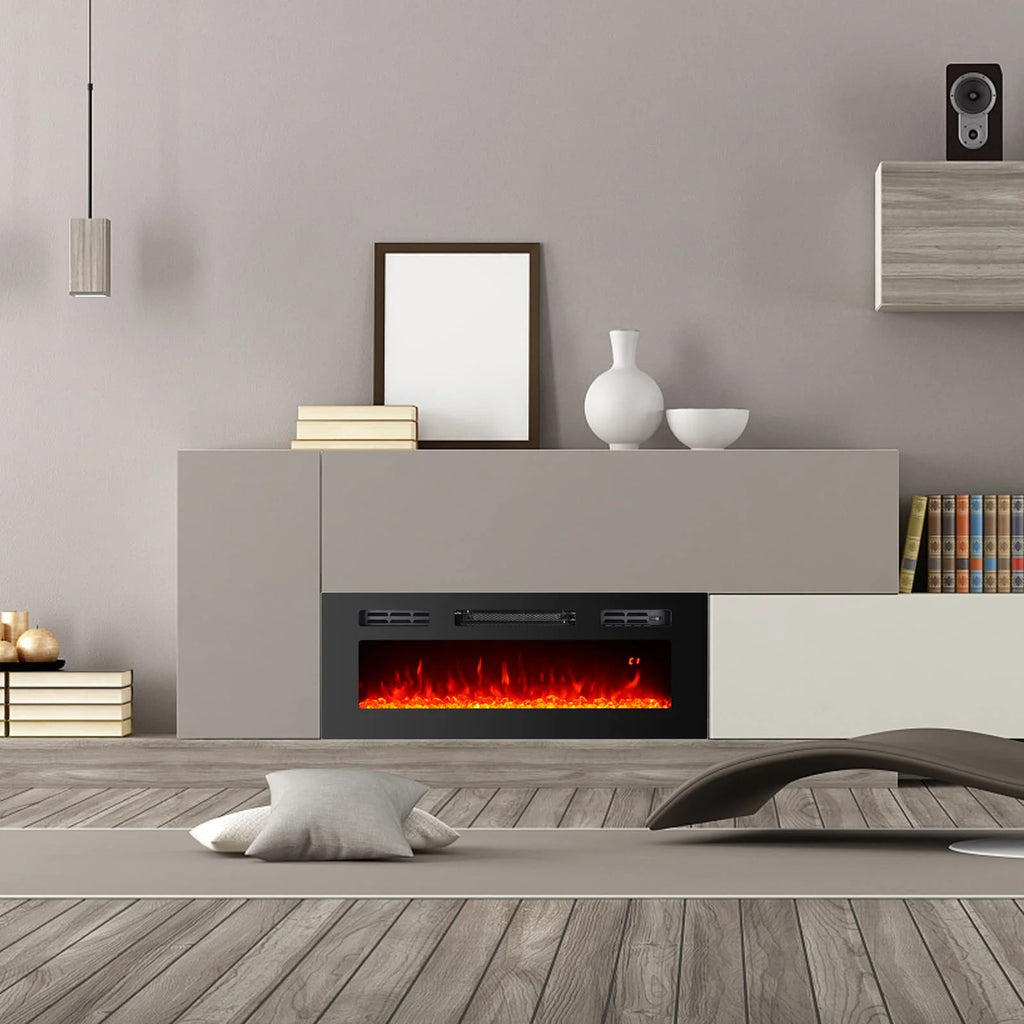 36" Electric Fireplace Insert Stove Heater with Remote Control E38205