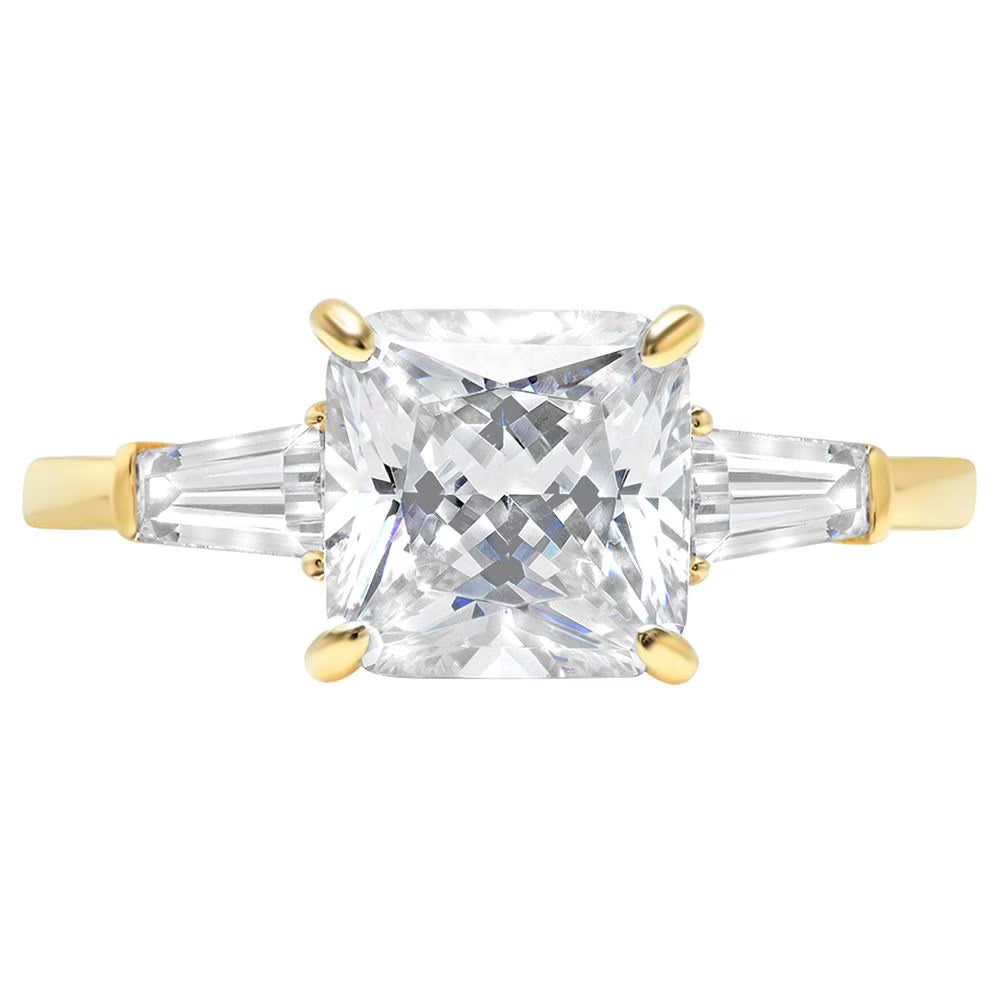 18K Yellow Gold Three-Stone Diamond Engagement Ring E64780