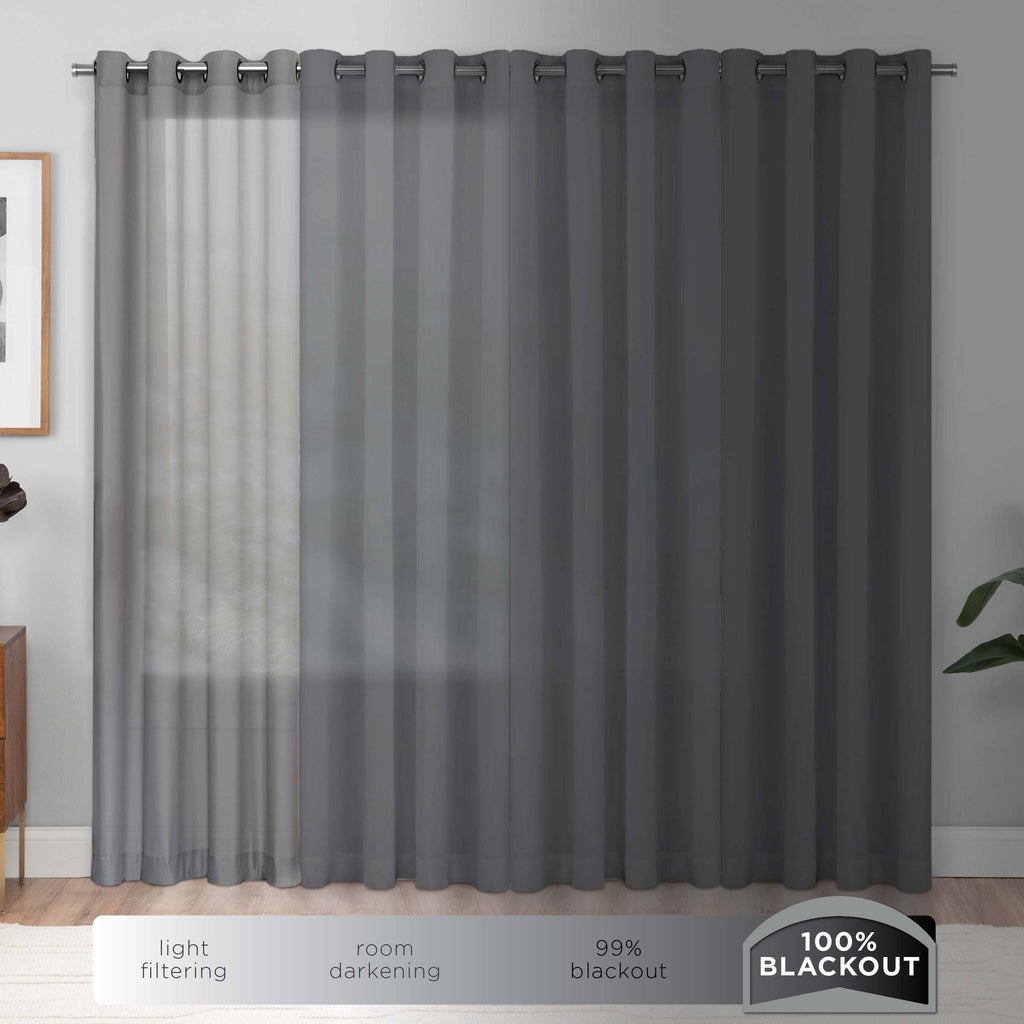 Grey Blackout Window Panel 95 Inches G11340