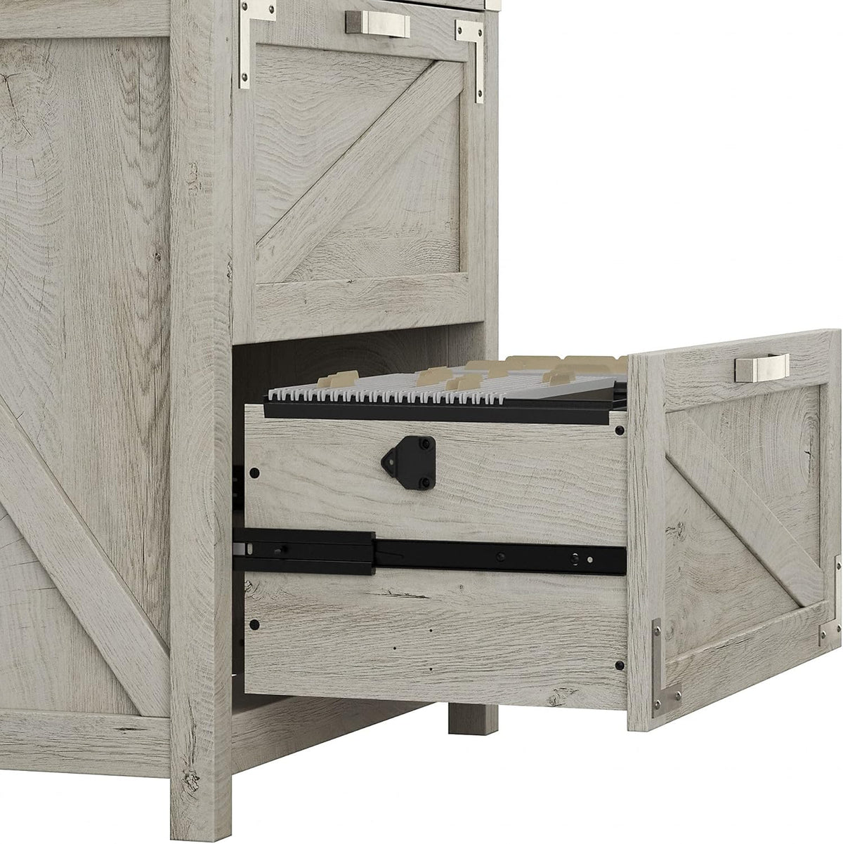 Cottage White 2 Drawer Lateral File Cabinet F972