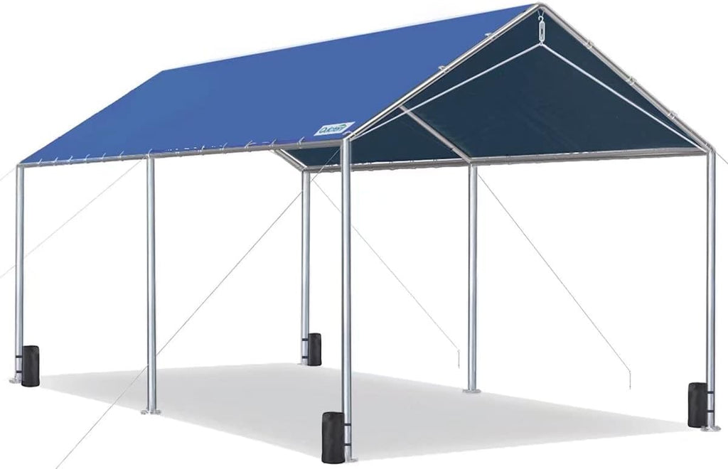 10X20ft Heavy Duty Car Canopy Galvanized Frame Carport R968
