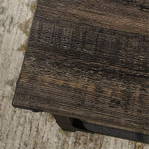 Wood and Metal Lift-Top Coffee Table in Carbon Oak/Black H697729