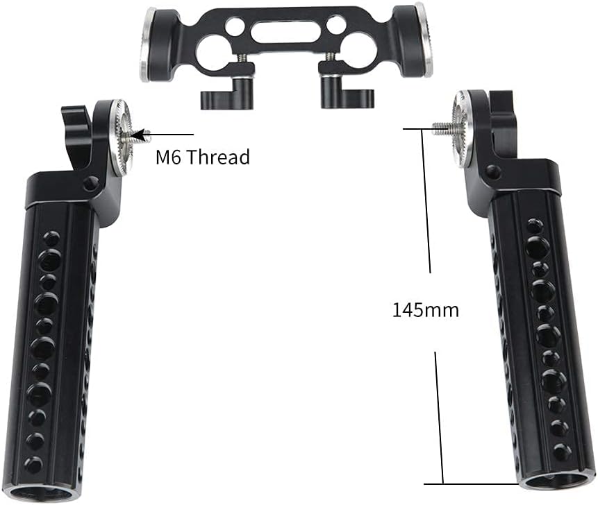 15mm Shoulder Rig Handle Kit Rosette Mount Grips for DSLR Camera Cinema Camcorder F80632