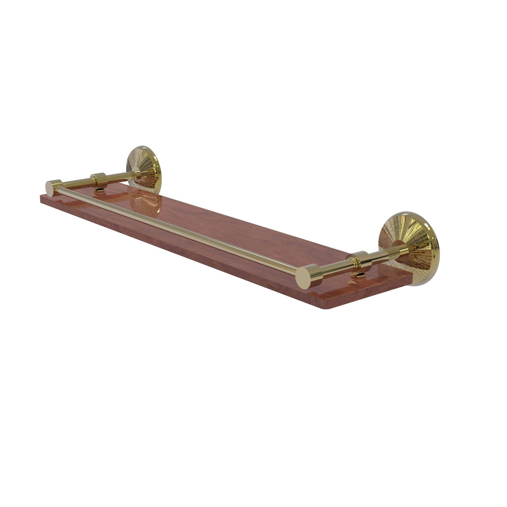 22 inch Solid Ironwood Shelf with Gallery Rail C355