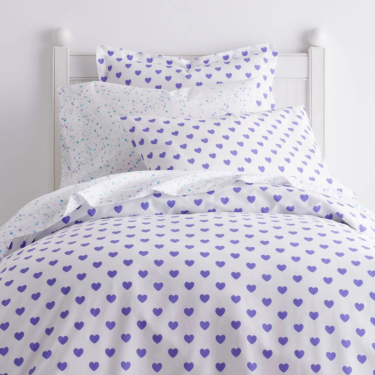 Purple Cotton Percale Twin Duvet Cover P124