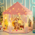 Princess Tent with Star Lights, 55 × 53 inches, Pink H28221