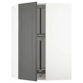 Corner Wall Cabinet with Carousel, White, 26x15x40 J560