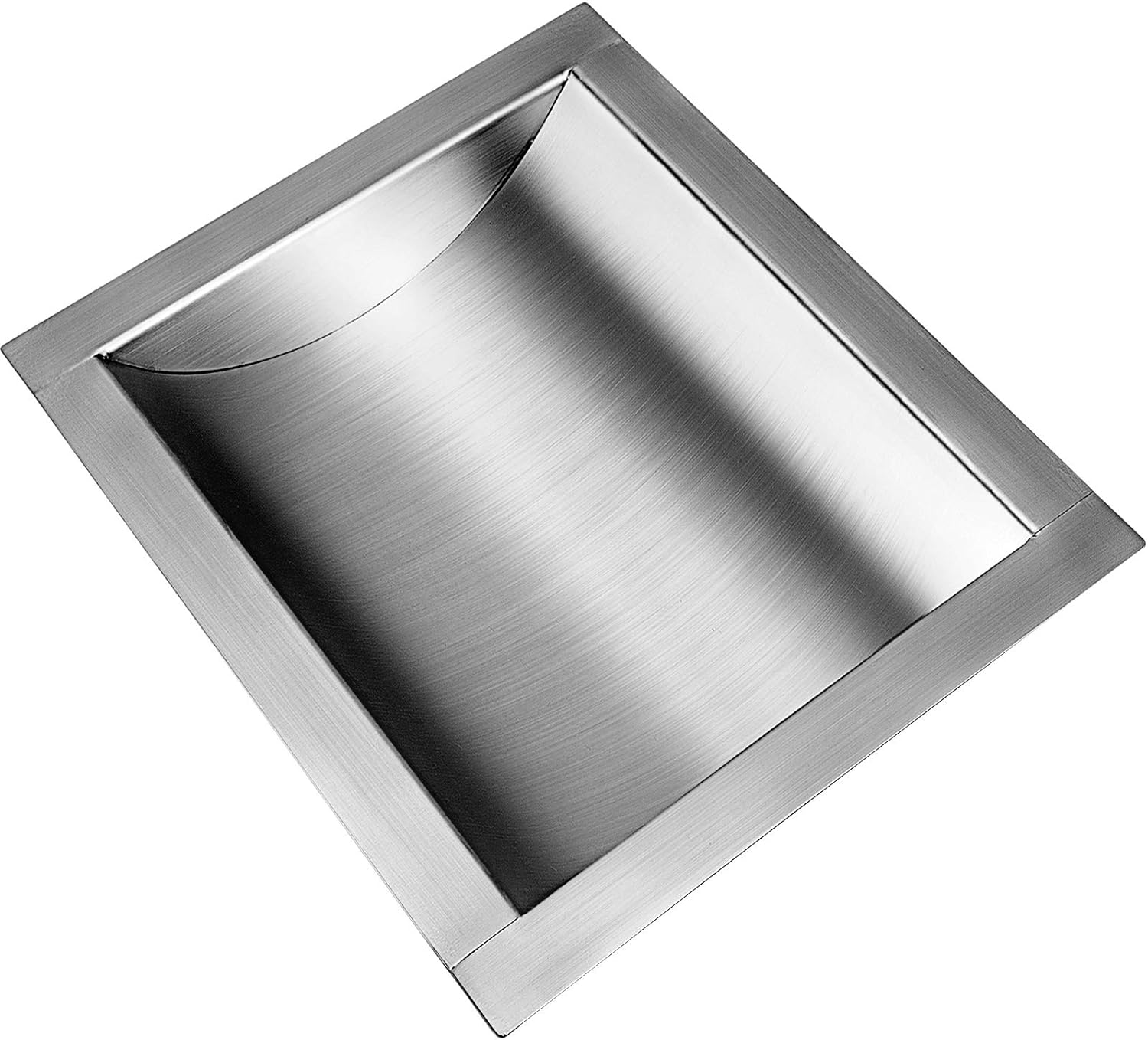 304 Stainless Steel Drop-in Tray 16" Deep x 10" Wide x 1.6" High Brushed Finish O136435