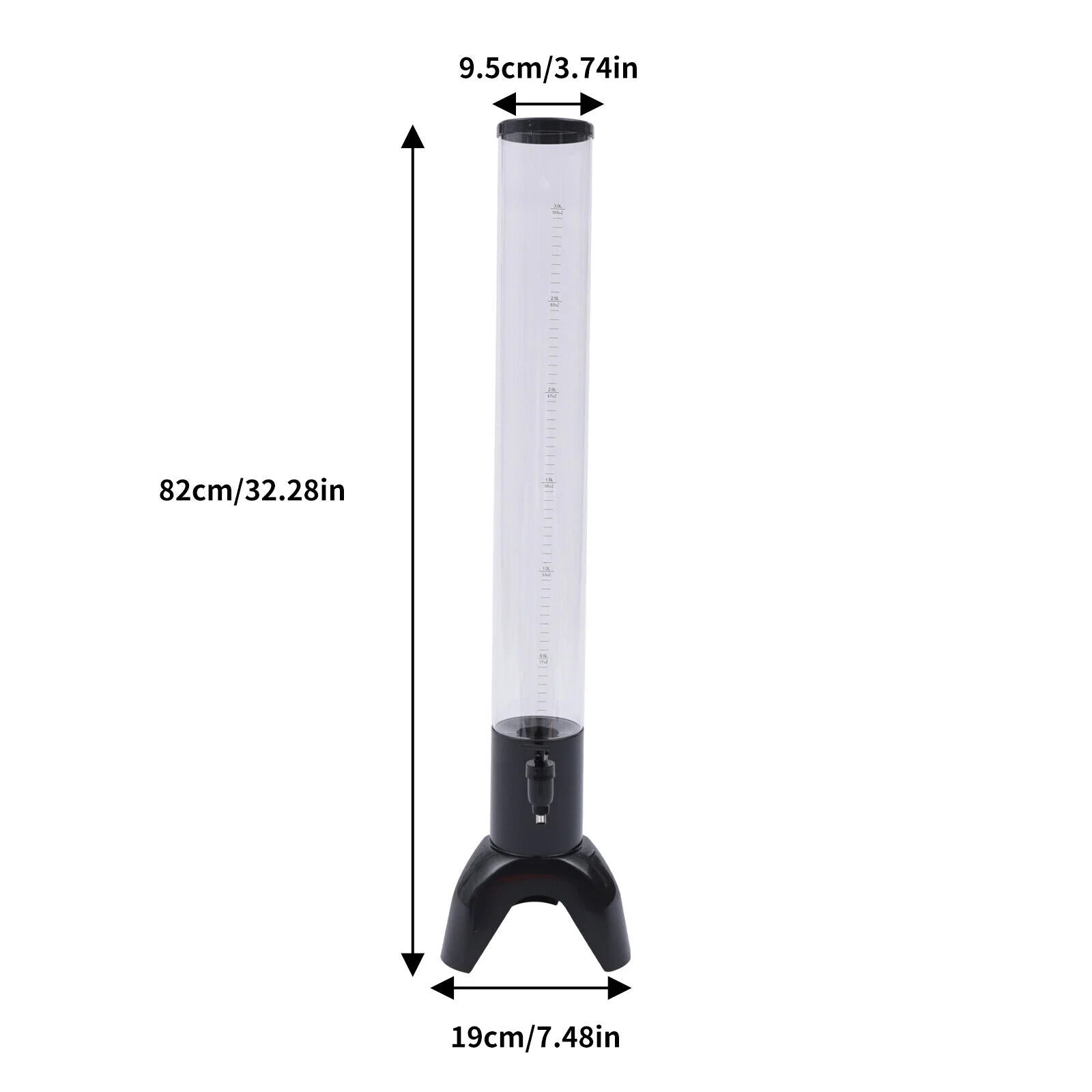Beer Tower Dispenser with Removable Ice Tube, 3L S480699