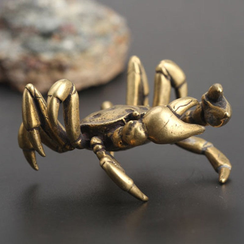Solid Copper Crab Miniature Figurines V43504