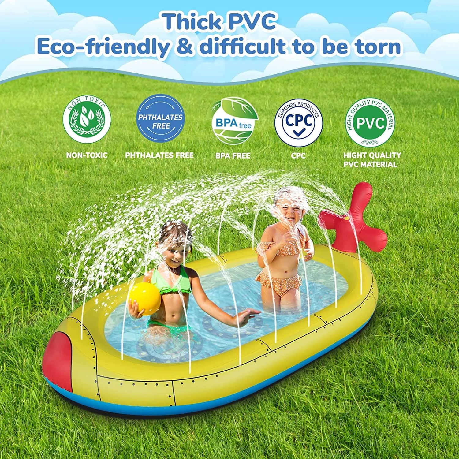 3-in-1 Splash Pad Outdoor Water Play Toys G2517