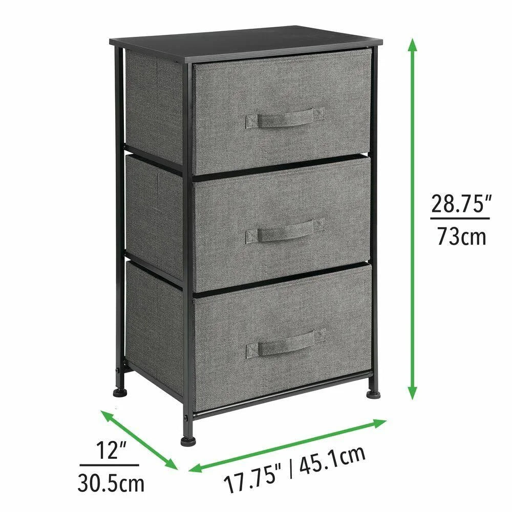 Coffee Espresso 3 Drawer Dresser Storage Tower S596
