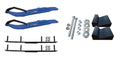 Blue XT Snowmobile Skis with 4" Round Bars Complete Kit A656