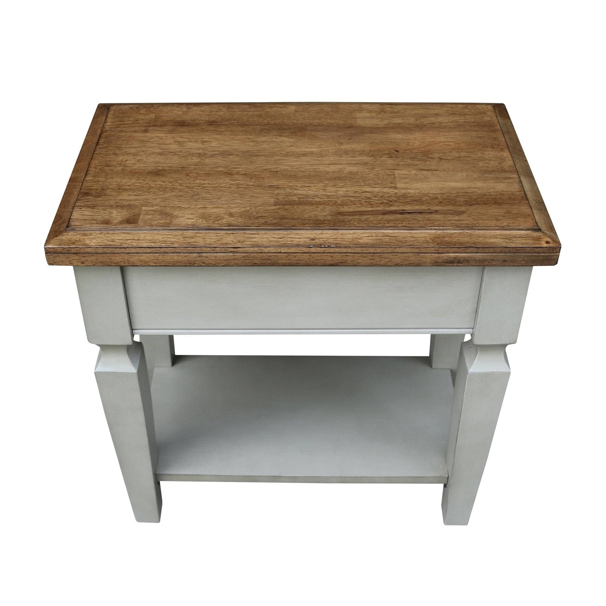 Vista Side Table Hickory Stone Finish W65190