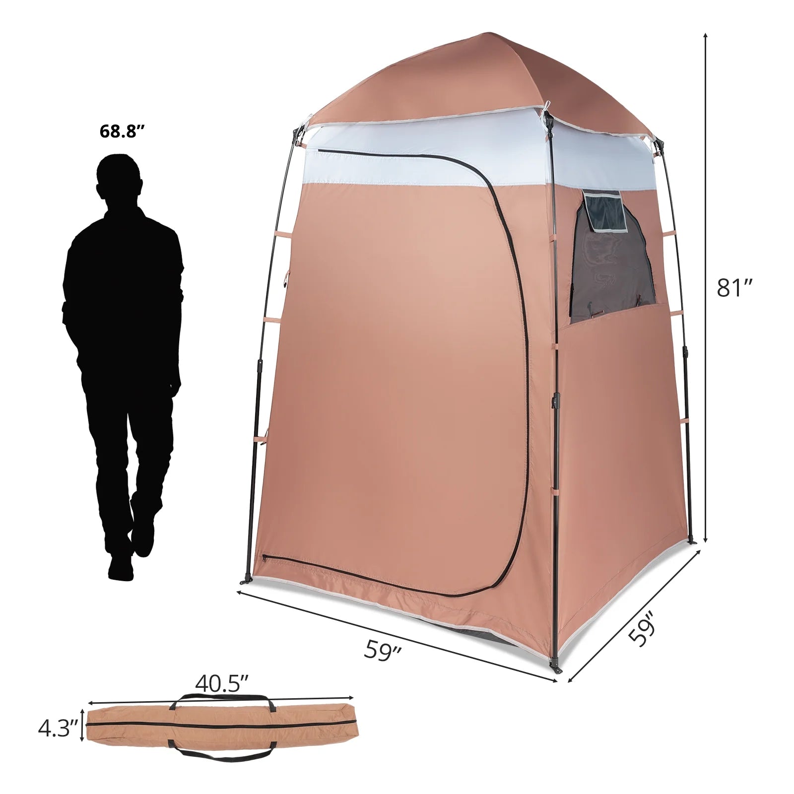Portable Outdoor Shower Tent Camp Toilet Rain Shelter B2312