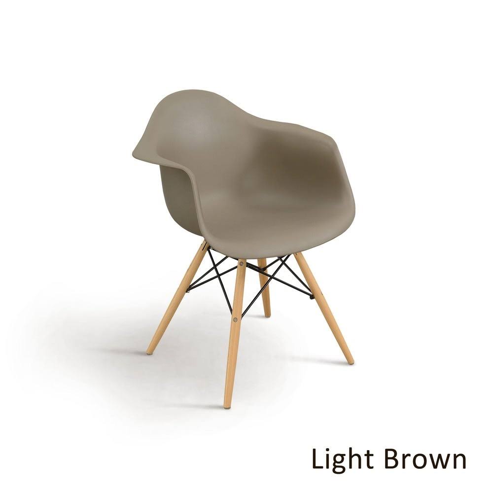 Dark Brown Plastic Dining Chairs (Set of 2) A63992