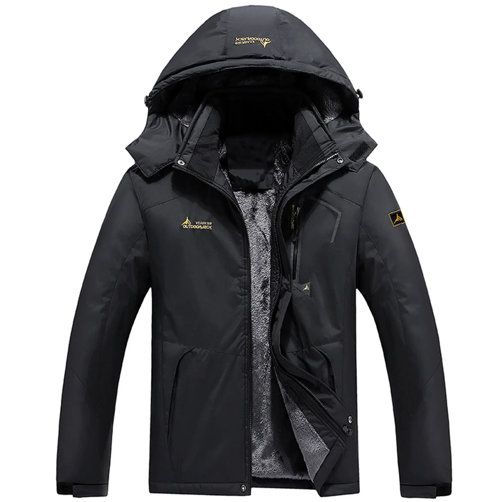 Men's Waterproof Ski Snow Jacket with Removable Hood Y6584