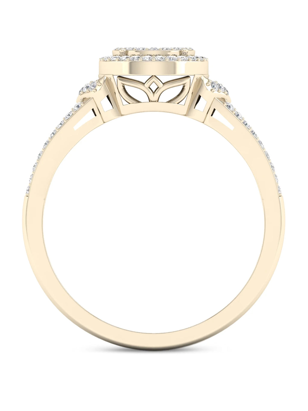 10K Yellow Gold Halo Engagement Ring P2903