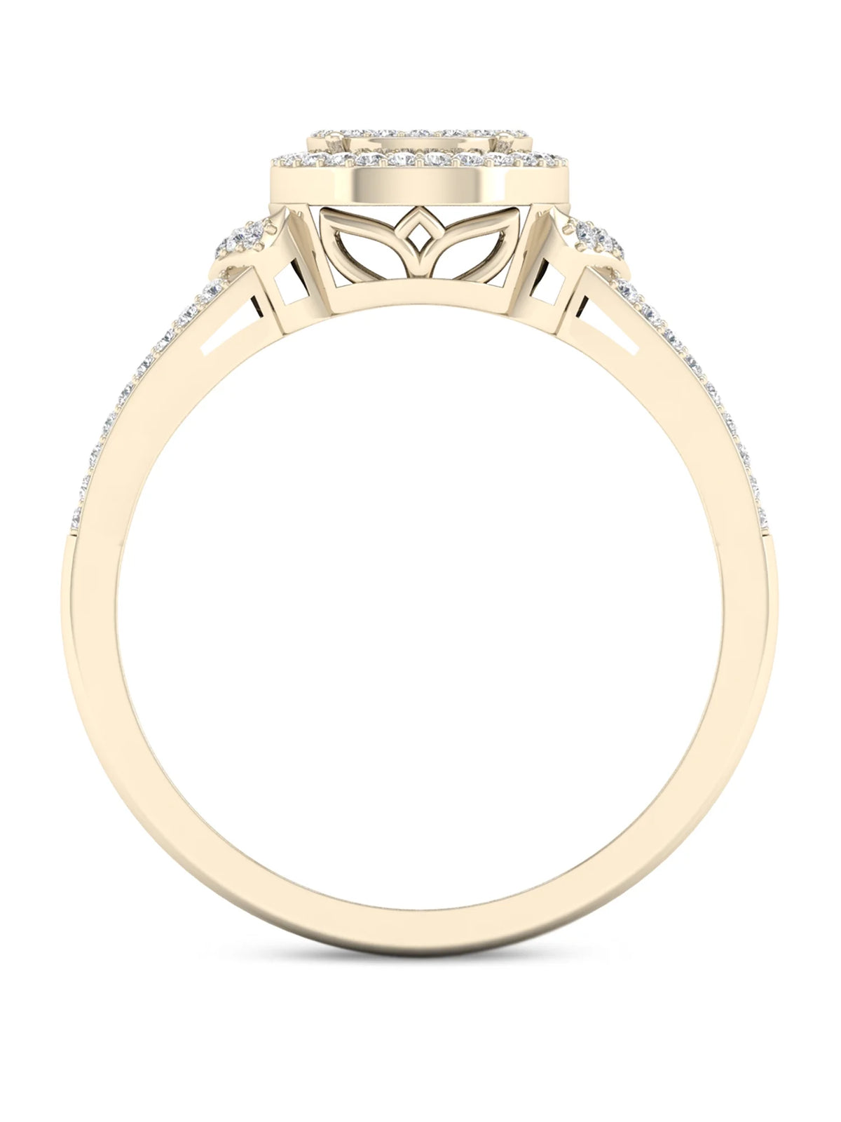 10K Yellow Gold Halo Engagement Ring P2903
