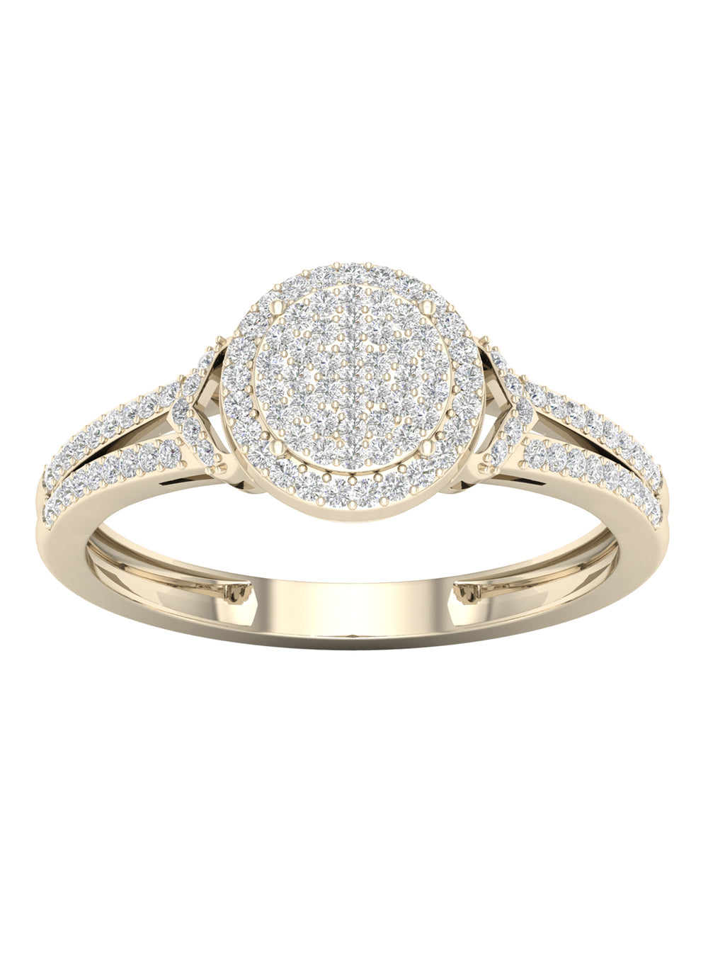 10K Yellow Gold Halo Engagement Ring P2903