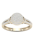 10K Yellow Gold Halo Engagement Ring P2903