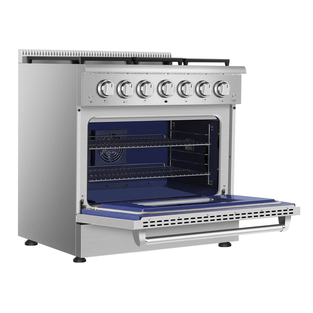 36 in. Recessed Gas Stove Cooktop with 5 Sealed Burners in Stainless Steel H9207
