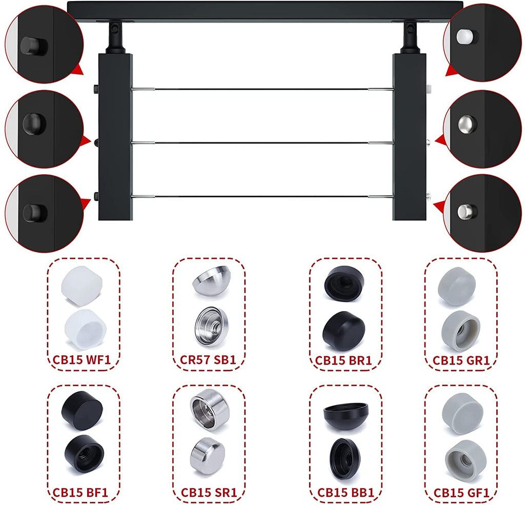 30Pack Hand Swage Tensioner Fitting for 1/8 Cable Railing T316 Stainless Steel Hardware E417549