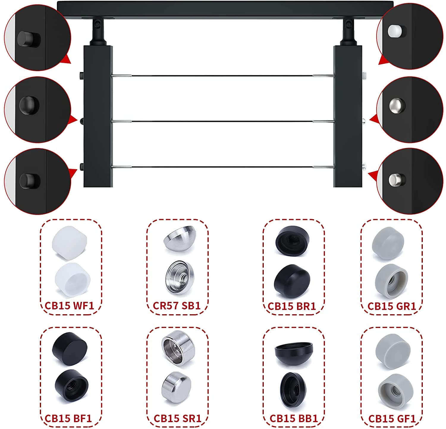 30Pack Hand Swage Tensioner Fitting for 1/8 Cable Railing T316 Stainless Steel Hardware E417549