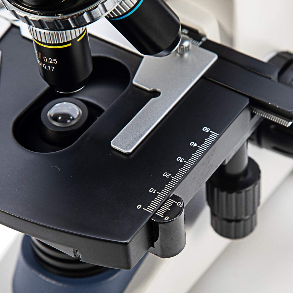 40X-2500X Trinocular Compound Microscope with Mechanical Stage N70480
