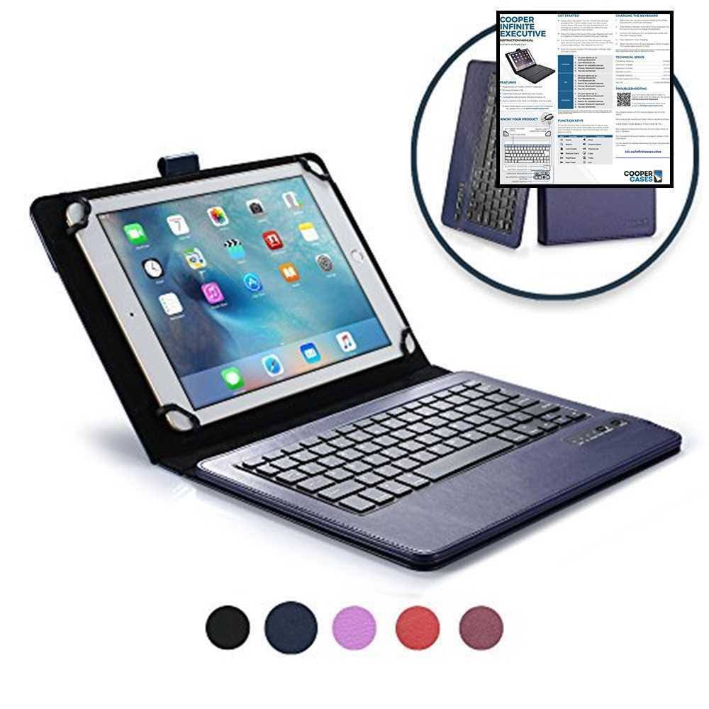 9-101 inch Tablet Keyboard Case 2-in-1 Wireless Bluetooth Keyboard Magnetic Leather Y48880