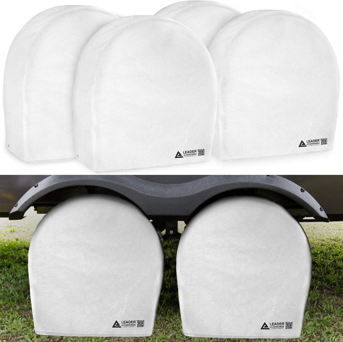 Grey Waterproof Tire Covers 4 Pack Fits 29-31.75 Diameter Tires Y316