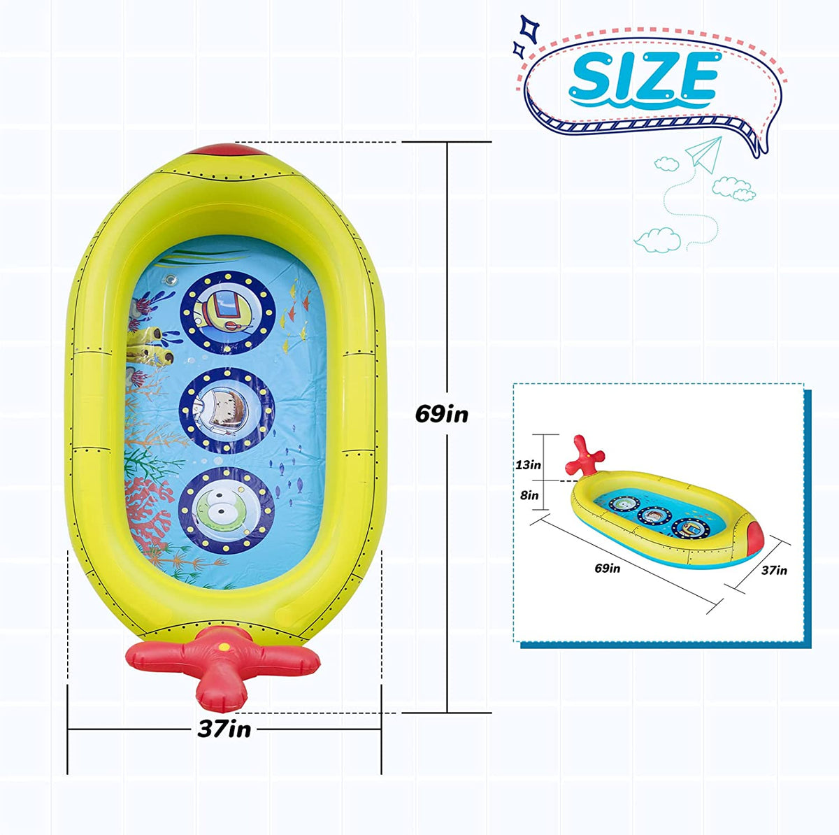 3-in-1 Splash Pad Outdoor Water Play Toys G2517
