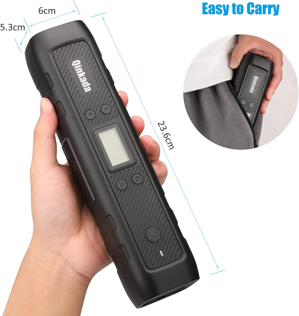 Portable Tire Inflator Air Compressor Pump 4500mAh Rechargeable Li-ion Battery with LED Light M94969