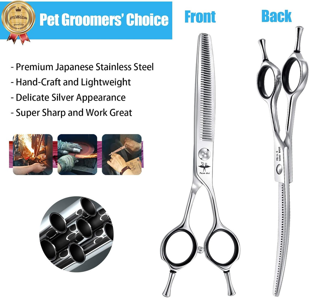 6.5 Inch Dog Grooming Scissors Japanese Stainless Steel Silver A410