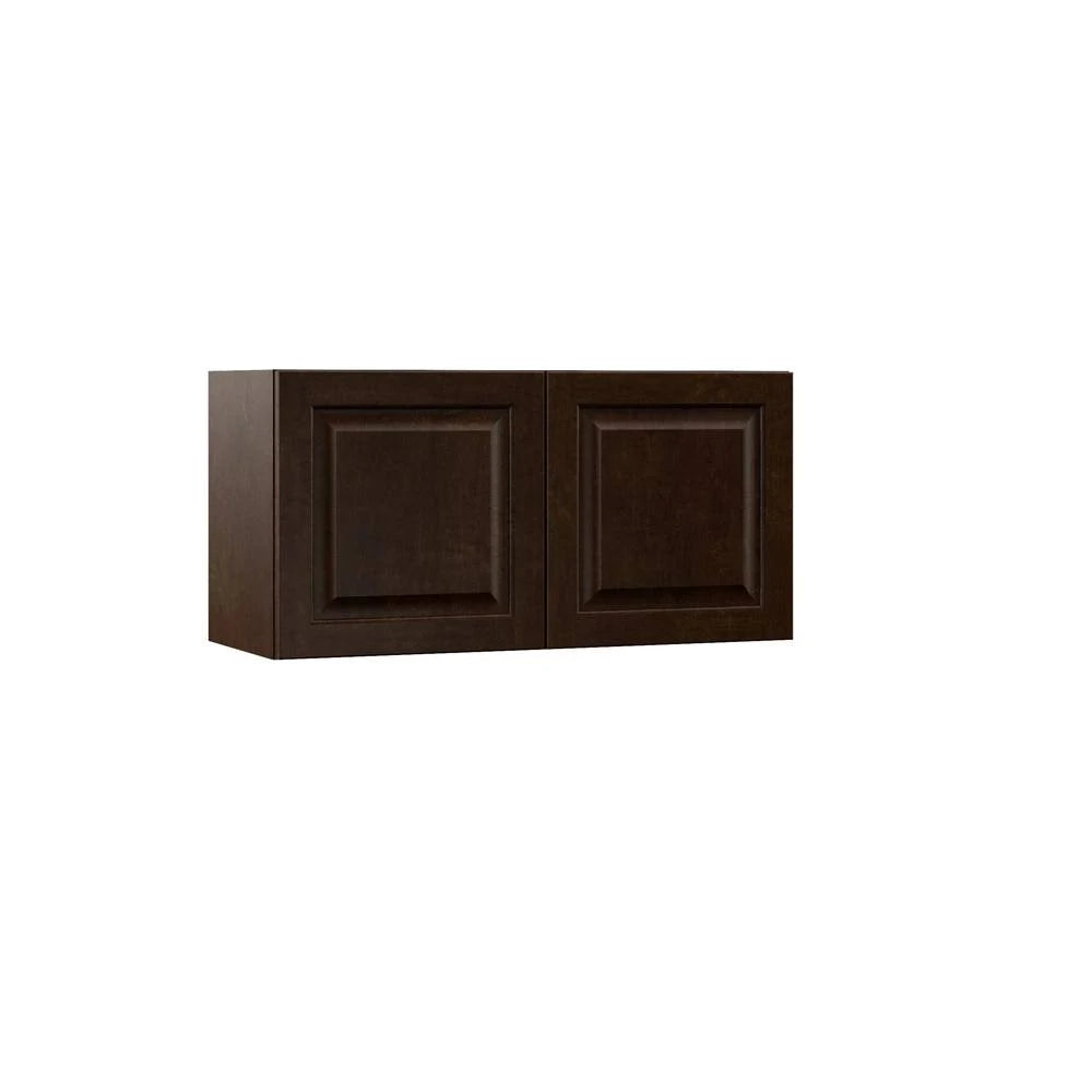 Assembled Wall Bridge Kitchen Cabinet in Espresso, Brown D10120