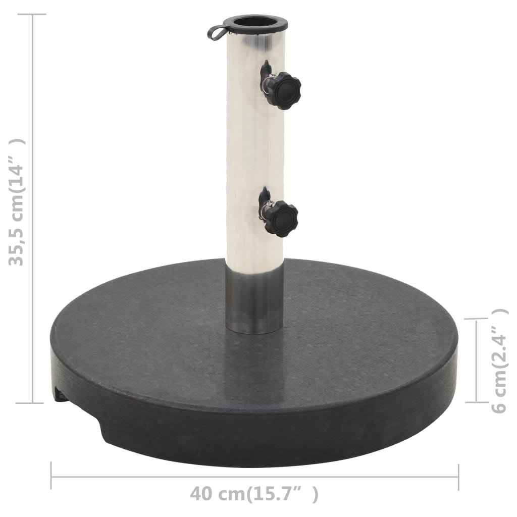 Granite Parasol Base 44.1 lb Round Black O901600