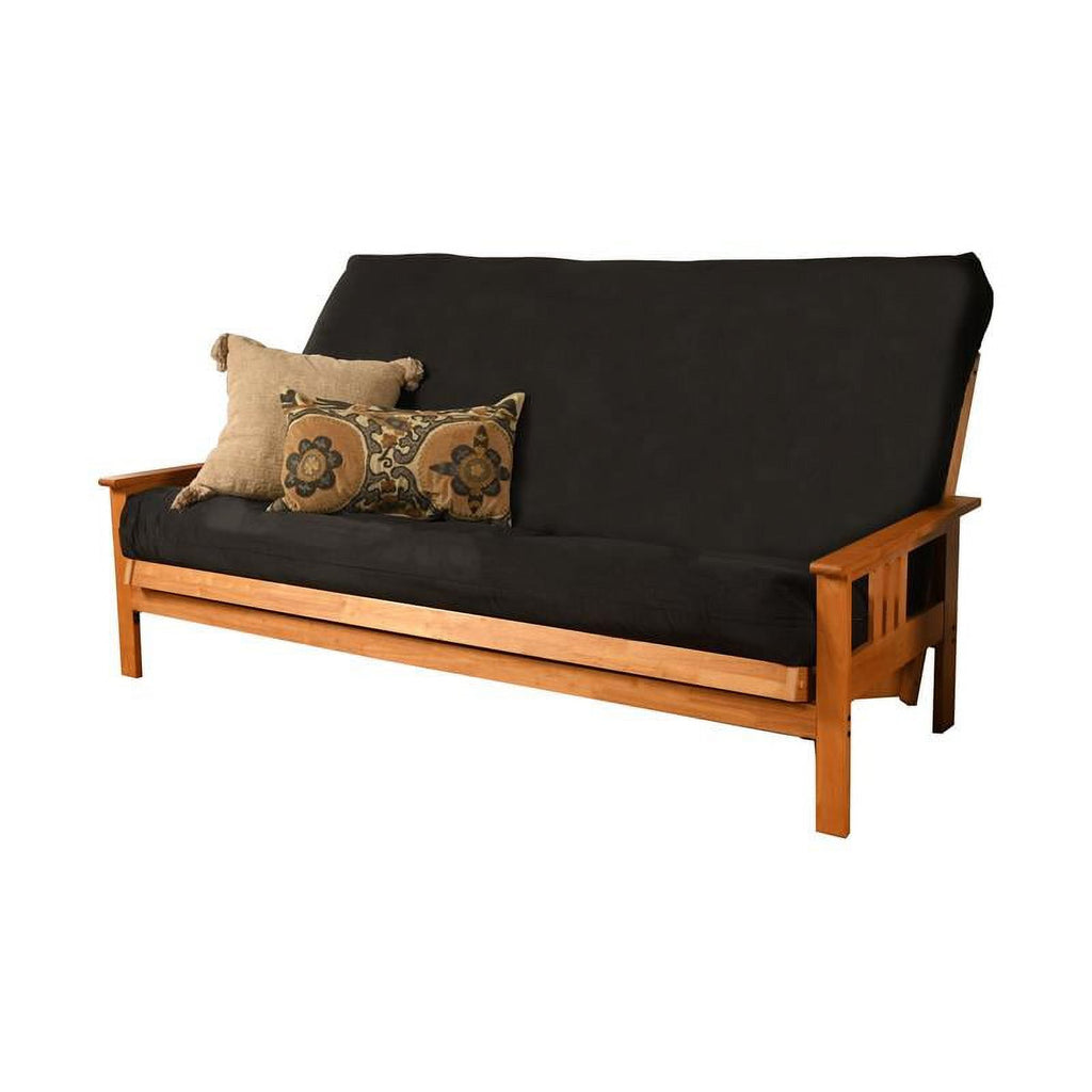 Queen-size Suede Black Futon Cover K74865