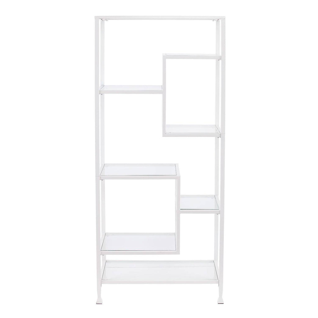 White Asymmetrical Bookcase Q948547