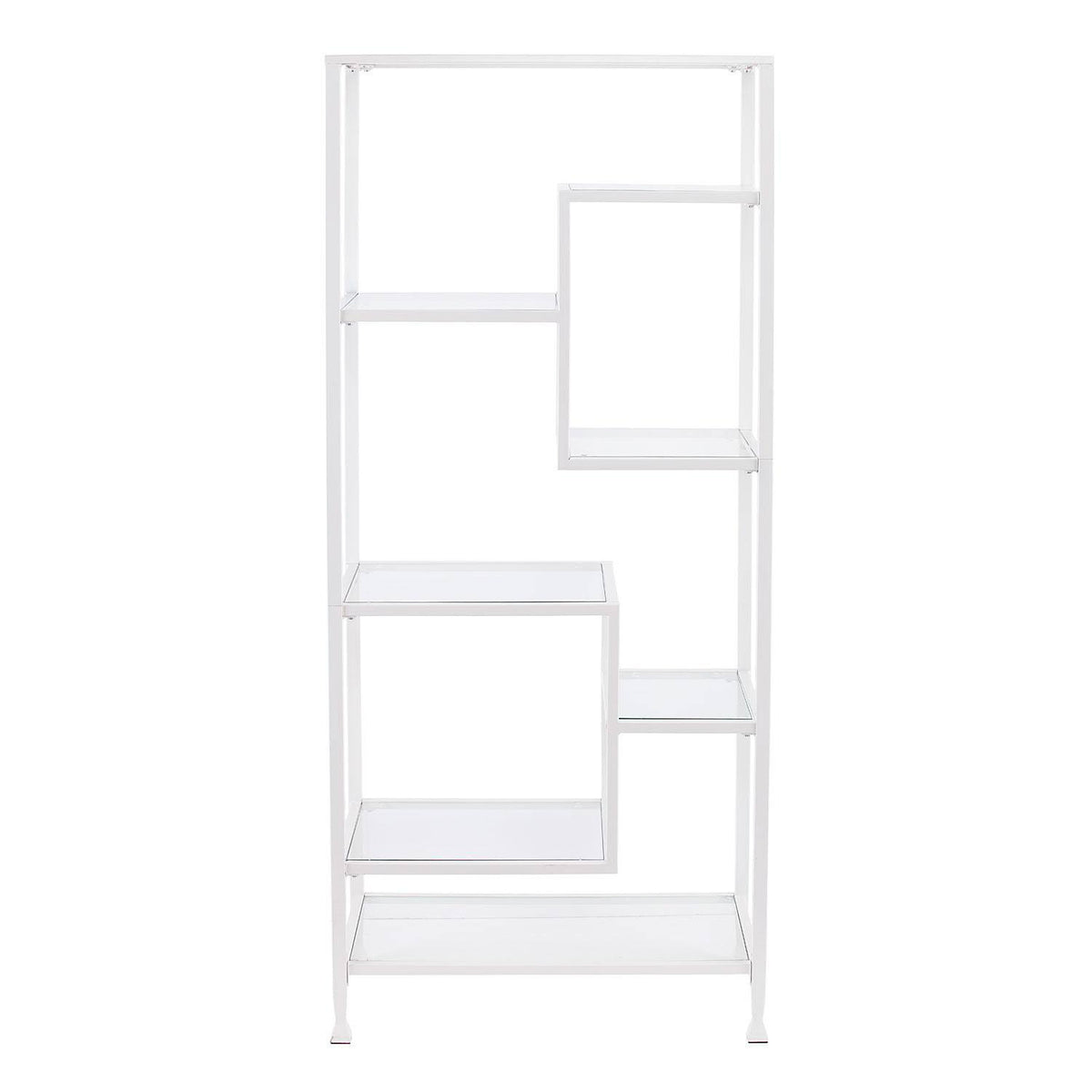 White Asymmetrical Bookcase Q948547