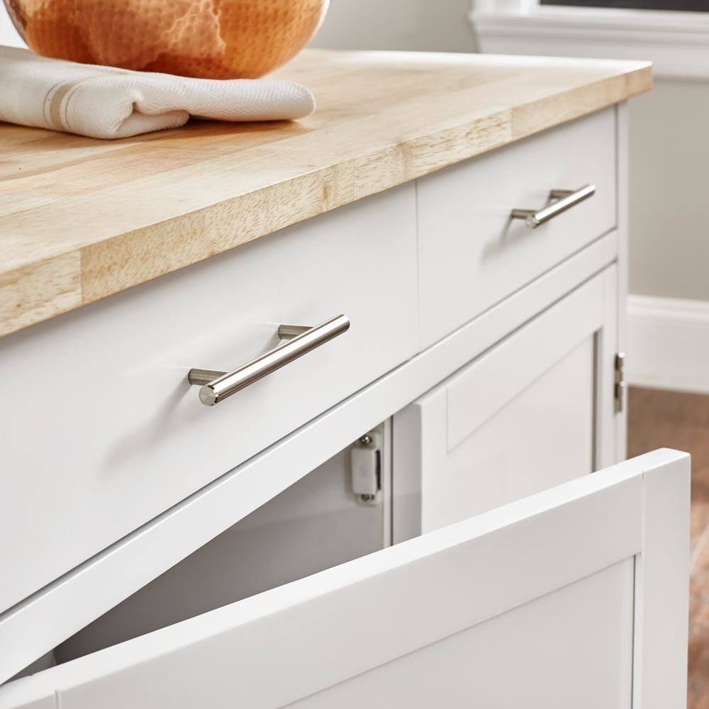 White Kitchen Cart with 2 Drawers N1361